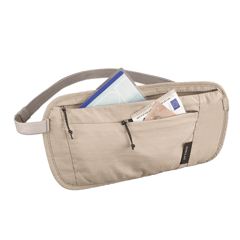 accesorios viaje decathlon cinturón riñonera de viaje RFID