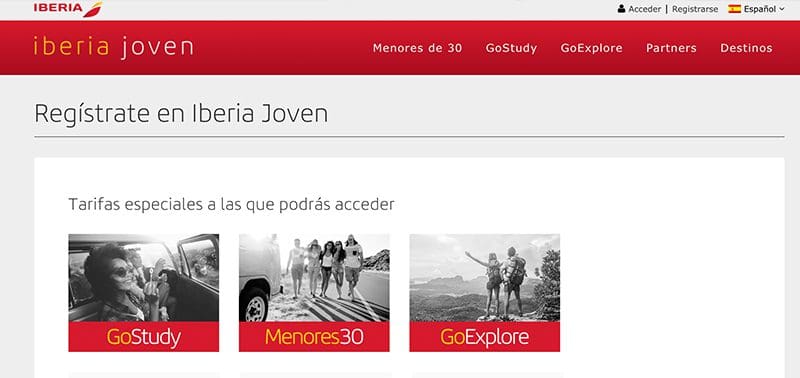 iberia joven web