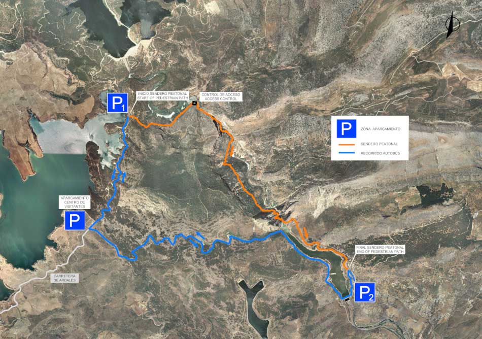 mapa llegar al caminito del rey